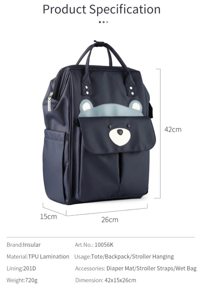 Animal Collection Waterproof Nappy Backpack Diaper Bags Best Nappy Bags