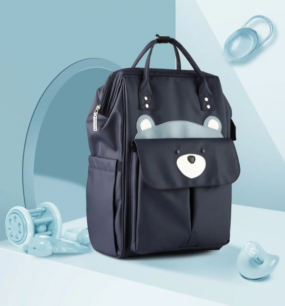 Animal Collection Waterproof Nappy Backpack Diaper Bags Best Nappy Bags Navy Blue