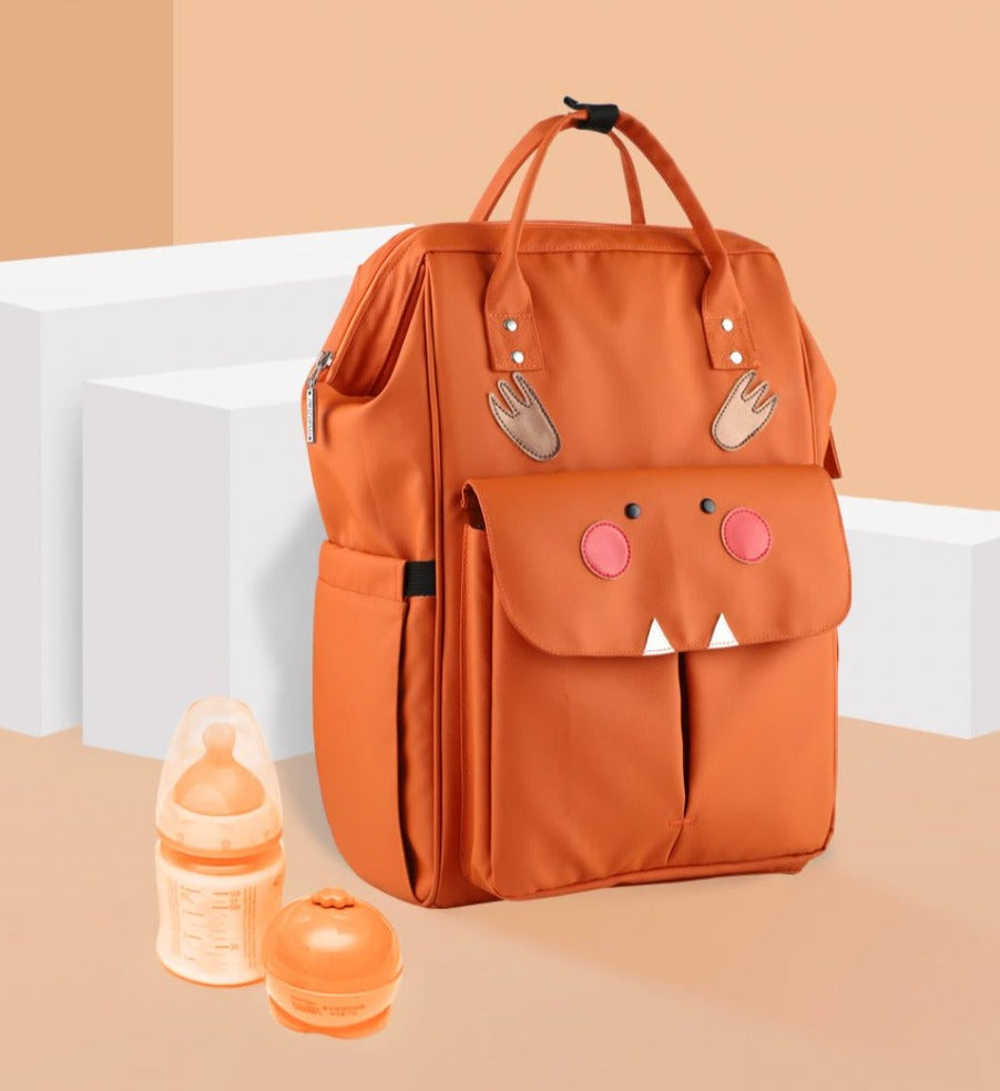 Animal Collection Waterproof Nappy Backpack Diaper Bags Best Nappy Bags Orange
