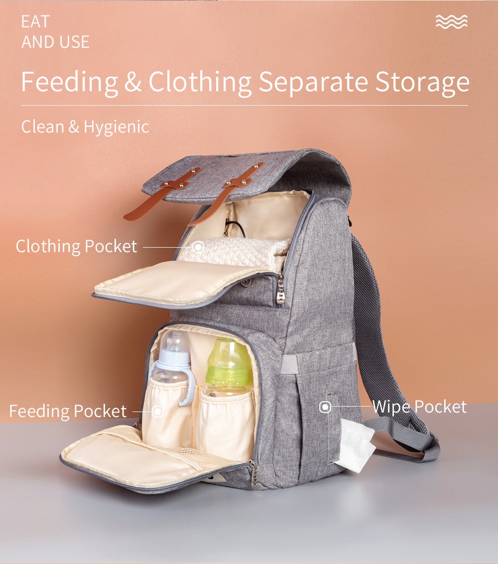 Front Straps Style Waterproof Nappy Backpack Diaper Bags Best Nappy Bags