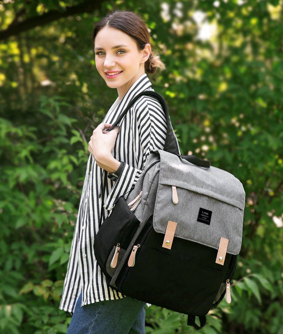 LAND Waterproof Nappy Bag Backpack With Changing Mat! Nappy Bags Best Nappy Bags