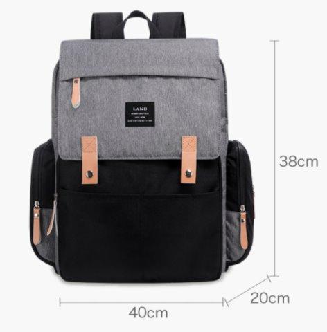 LAND Waterproof Nappy Bag Backpack With Changing Mat! Nappy Bags Best Nappy Bags