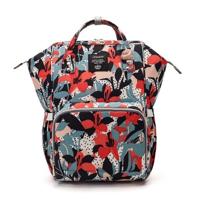 Nappy Bag Backpack Diaper Bags Best Nappy Bags Flower Red