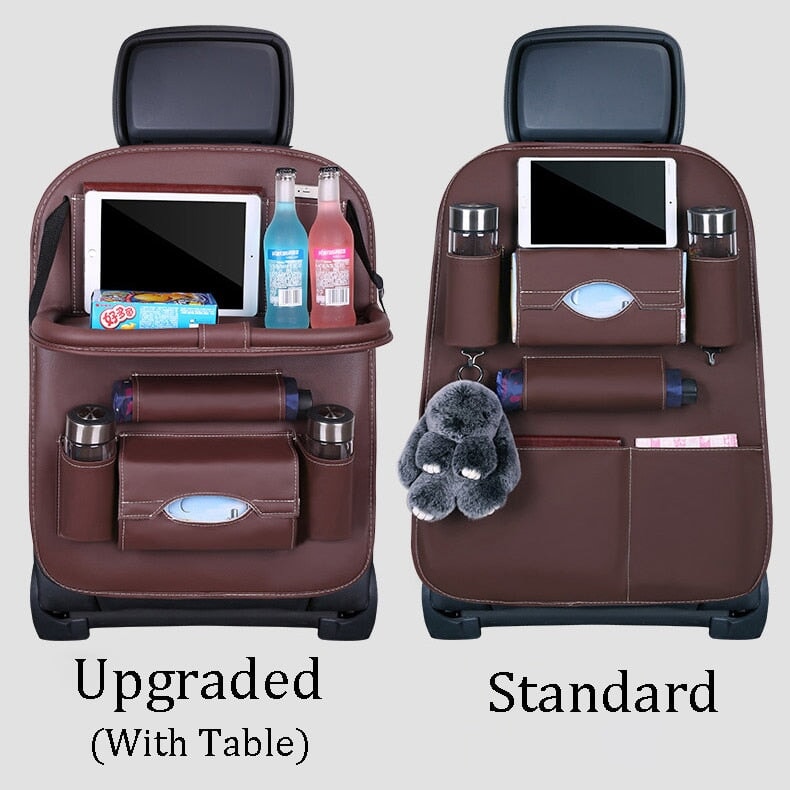 PU Leather Waterproof Universal Car Seat Organiser Vehicle Organizers Best Nappy Bags
