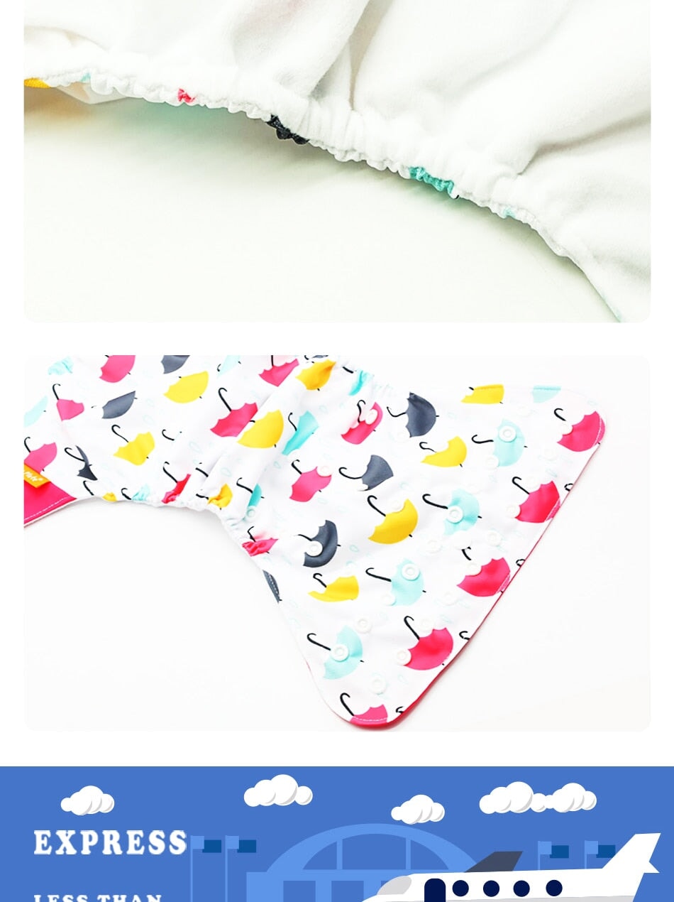 Reusable Cloth Nappies & Inserts x8 Set Cloth Diaper Best Nappy Bags