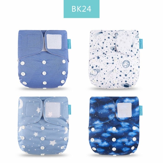 Reusable Cloth Nappies x4 Set Cloth Diaper Best Nappy Bags