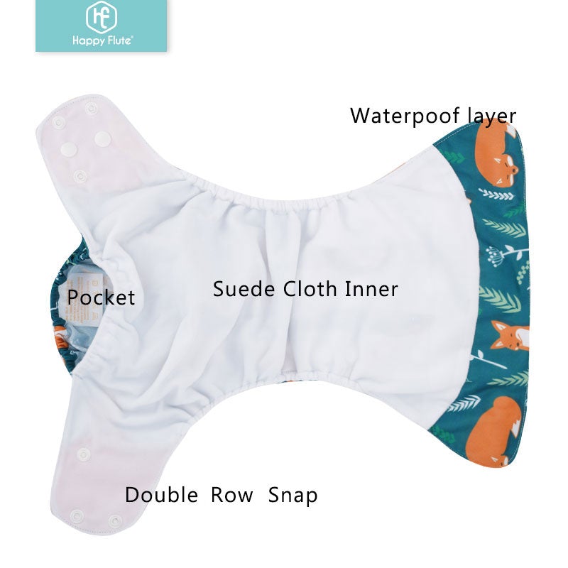 Reusable Cloth Nappies x4 Set Cloth Diaper Best Nappy Bags