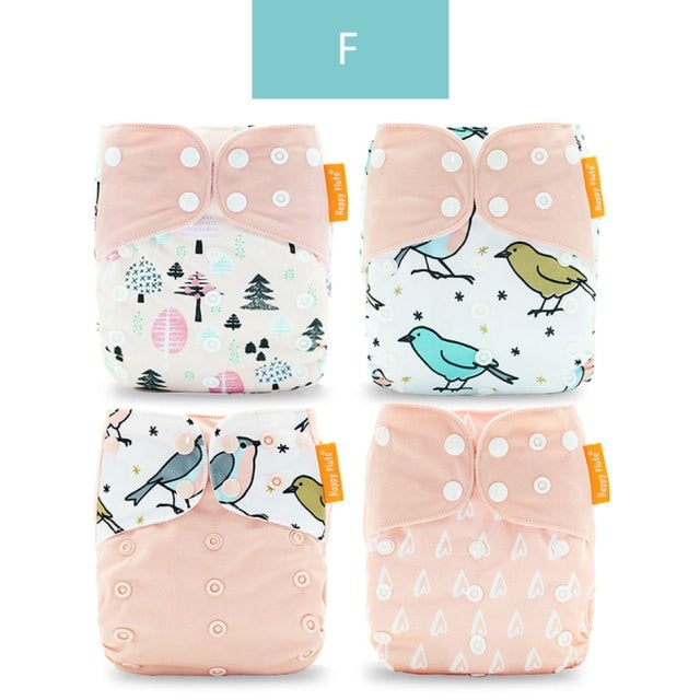 Reusable Cloth Nappies x4 Set Cloth Diaper Best Nappy Bags F x4 Nappy Set