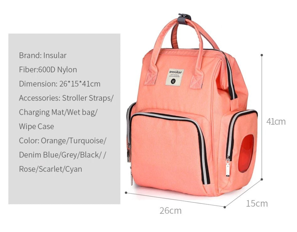 Side Pocket Style Waterproof Nappy Backpack Diaper Bags Best Nappy Bags