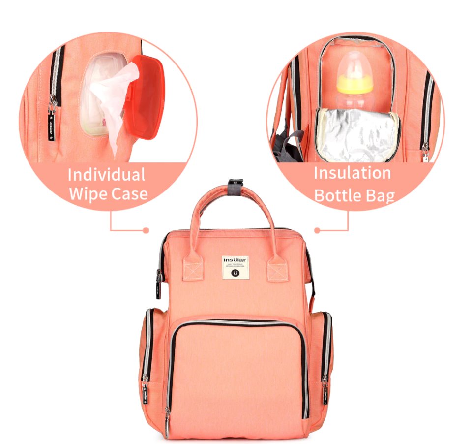 Side Pocket Style Waterproof Nappy Backpack Diaper Bags Best Nappy Bags