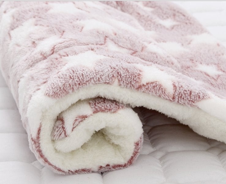 Thick and Soft Baby Blanket Swaddling Blankets Best Nappy Bags Pink With Stars Small
