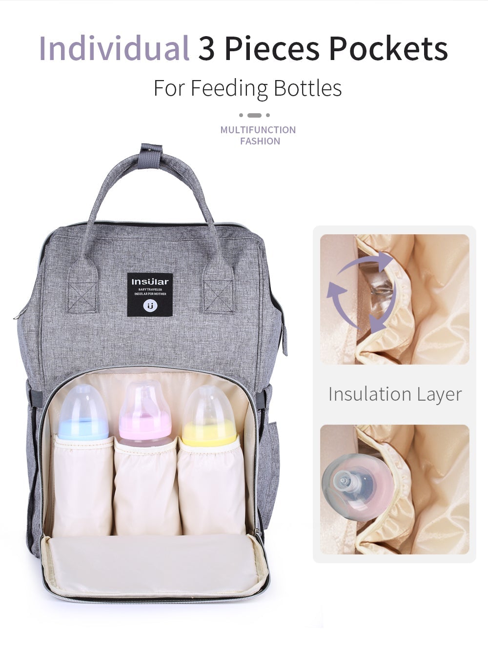 Top Zip Style Waterproof Nappy Backpack Diaper Bags Best Nappy Bags