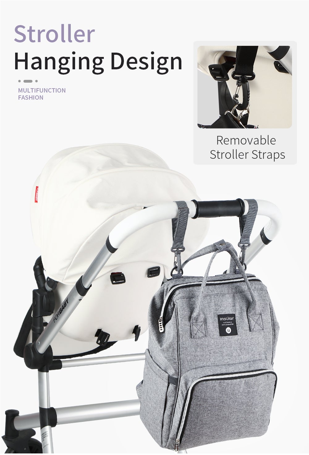 Top Zip Style Waterproof Nappy Backpack Diaper Bags Best Nappy Bags