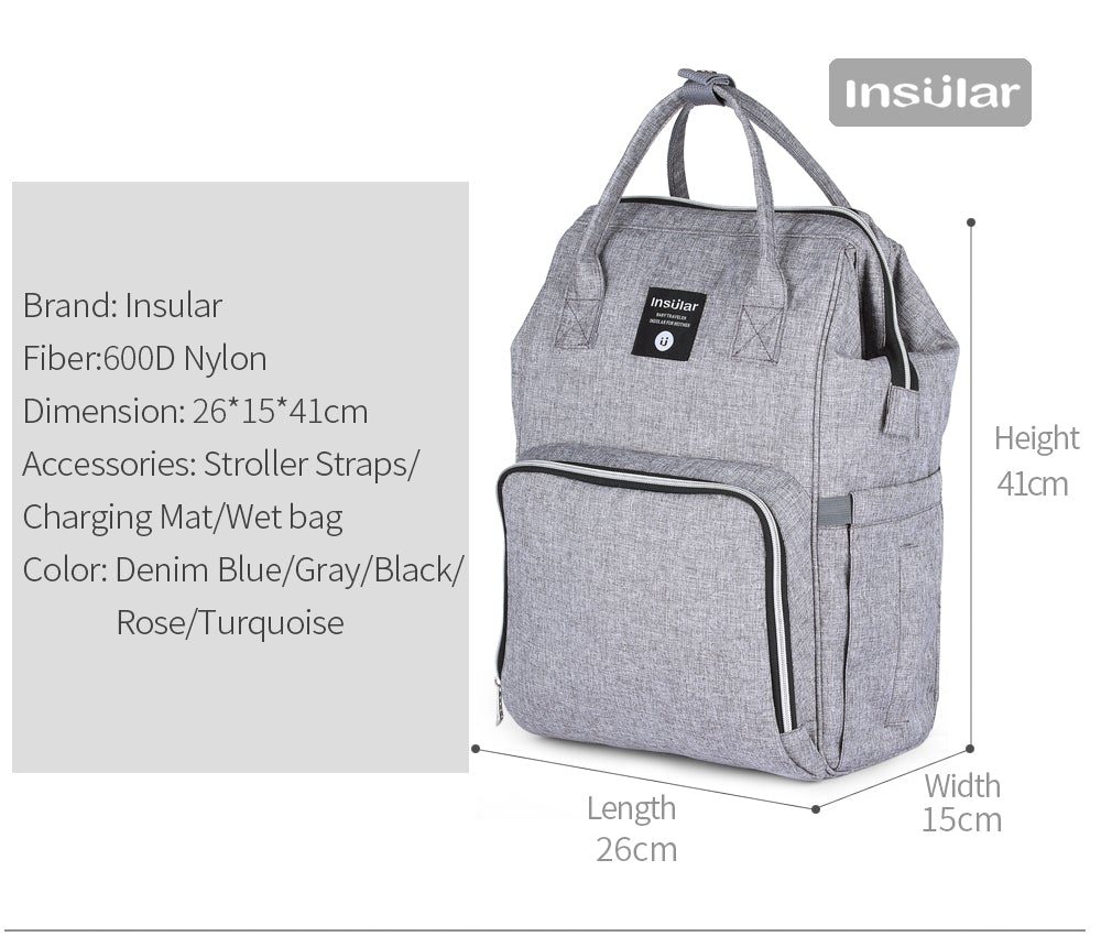 Top Zip Style Waterproof Nappy Backpack Diaper Bags Best Nappy Bags