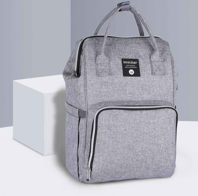 Waterproof Nappy Backpack Diaper Bags Best Nappy Bags Grey