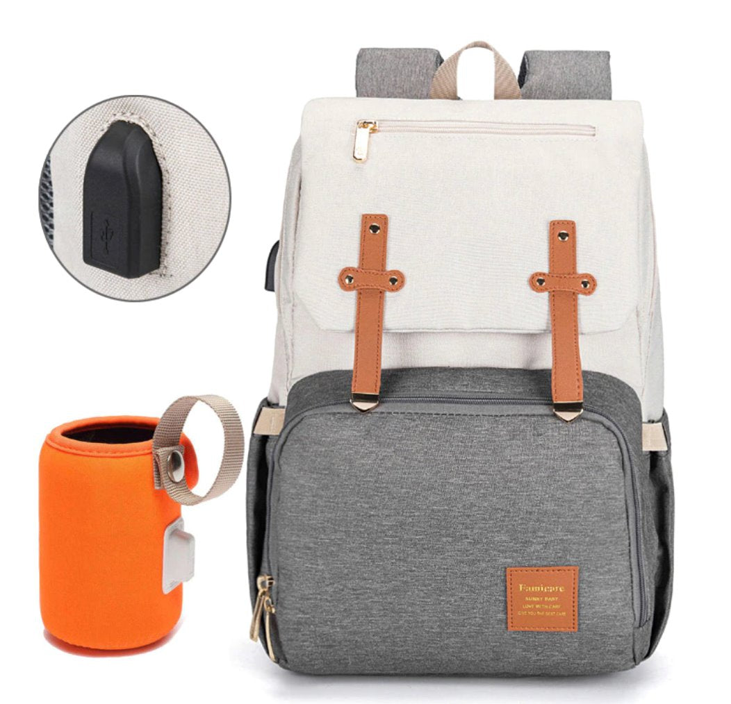 Waterproof Nappy Bag Backpack With Bottle Warmer! Diaper Bags Best Nappy Bags