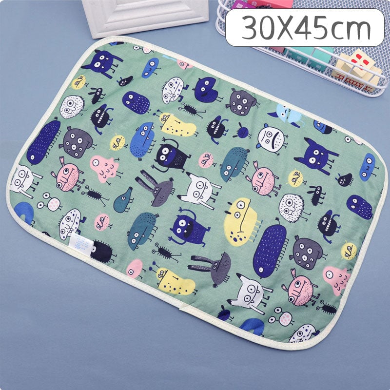 Waterproof Washable Baby Changing Mats Changing Pads & Covers BestNappyBags 30x45cm Monster