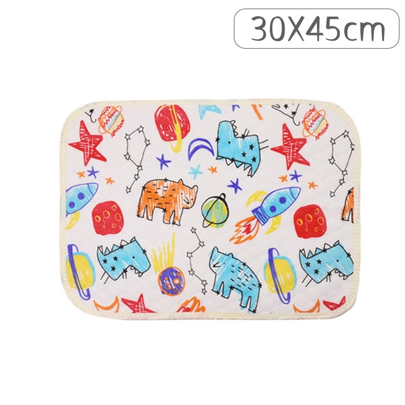 Waterproof Washable Baby Changing Mats Changing Pads & Covers BestNappyBags 30x45cm Rocket