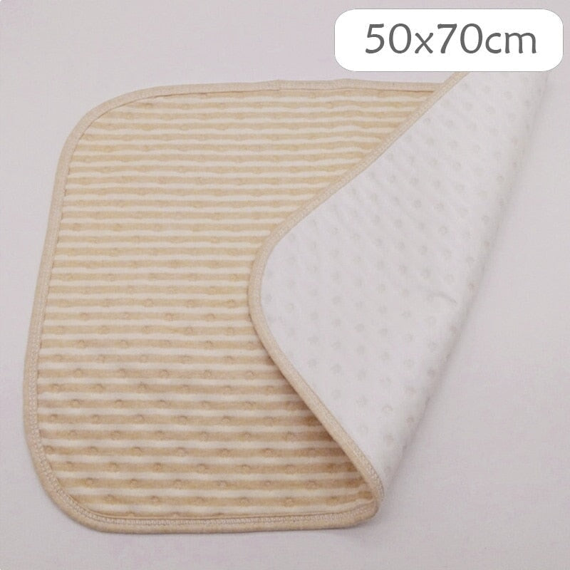 Waterproof Washable Baby Changing Mats Changing Pads & Covers BestNappyBags 50x70cm Beige Stripe