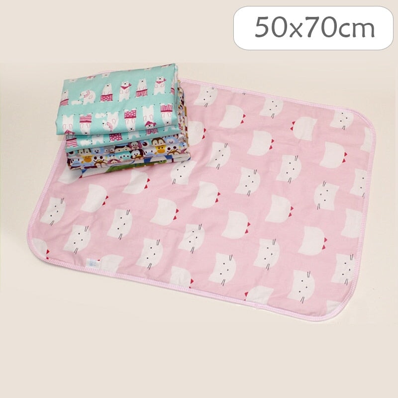 Waterproof Washable Baby Changing Mats Changing Pads & Covers BestNappyBags 50x70cm Pink Cat