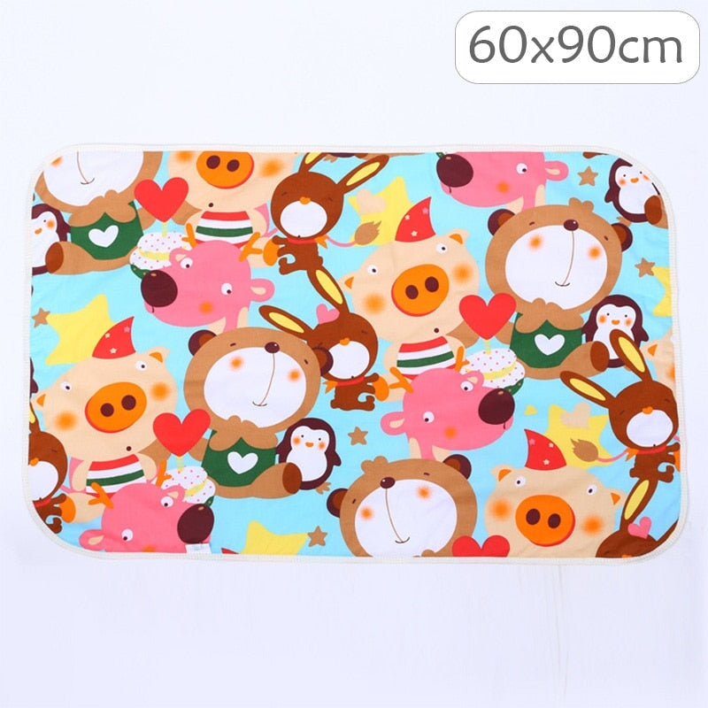 Waterproof Washable Baby Changing Mats Changing Pads & Covers BestNappyBags 60x90cm Pig