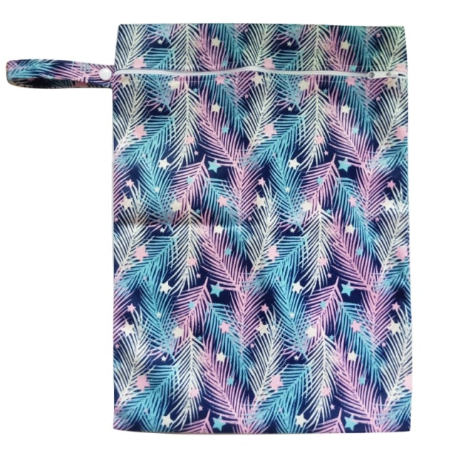 Waterproof Wet Nappies Bag Diaper Bags Best Nappy Bags Blue Pink Feathers