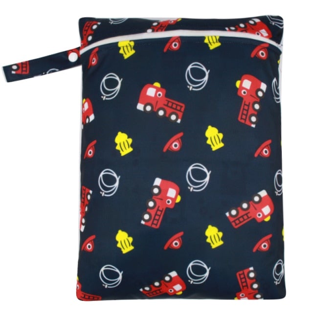 Waterproof Wet Nappies Bag Diaper Bags Best Nappy Bags Firetruck