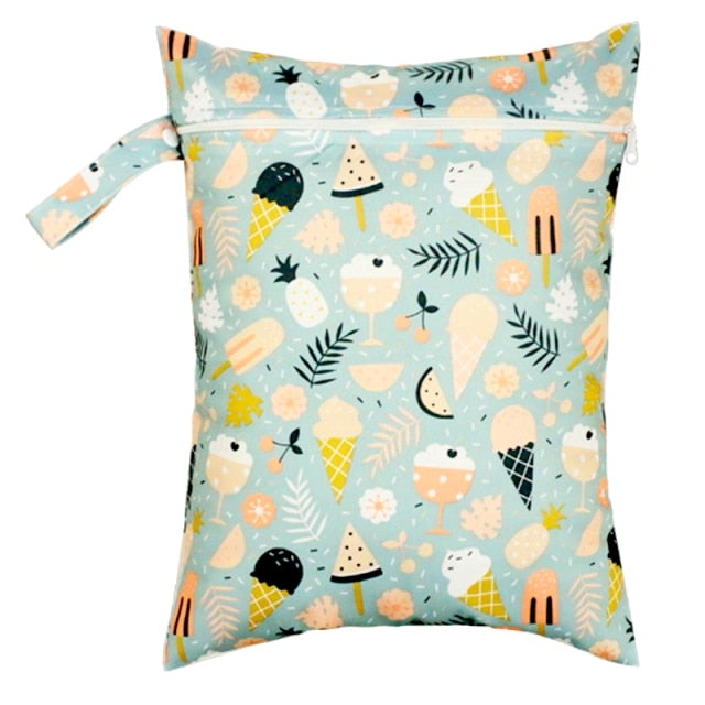 Waterproof Wet Nappies Bag Diaper Bags Best Nappy Bags Green IceCream