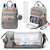 3-in-1 Nappy Bag Backpack with Cot Diaper Bags Best Nappy Bags Grey With Net 