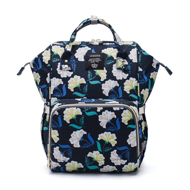 Nappy Bag Backpack Diaper Bags Best Nappy Bags Flower Blue 