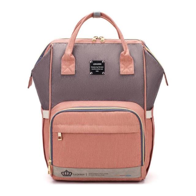 Nappy Bag Backpack Diaper Bags Best Nappy Bags Pink & Grey 