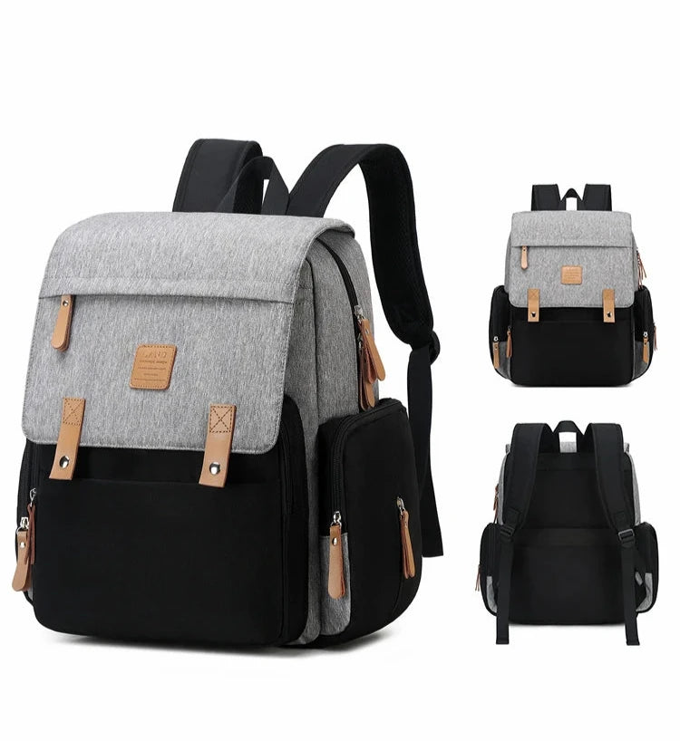 Original LAND Mommy Diaper Bags Mother Large Capacity Travel Nappy Backpacks with changing mat Baby Nursing Bags Real Leather Home LAND Official Store 