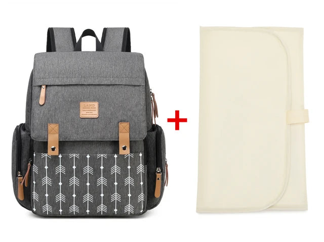 Original LAND Mommy Diaper Bags Mother Large Capacity Travel Nappy Backpacks with changing mat Baby Nursing Bags Real Leather Home LAND Official Store 