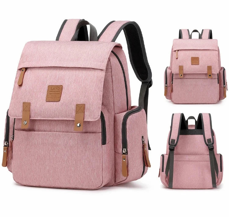 Original LAND Mommy Diaper Bags Mother Large Capacity Travel Nappy Backpacks with changing mat Baby Nursing Bags Real Leather Home LAND Official Store 