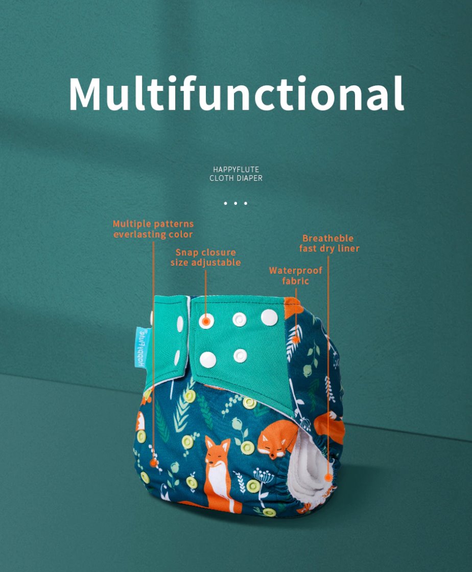 Reusable Cloth Nappies Complete Set Cloth Diaper Best Nappy Bags 