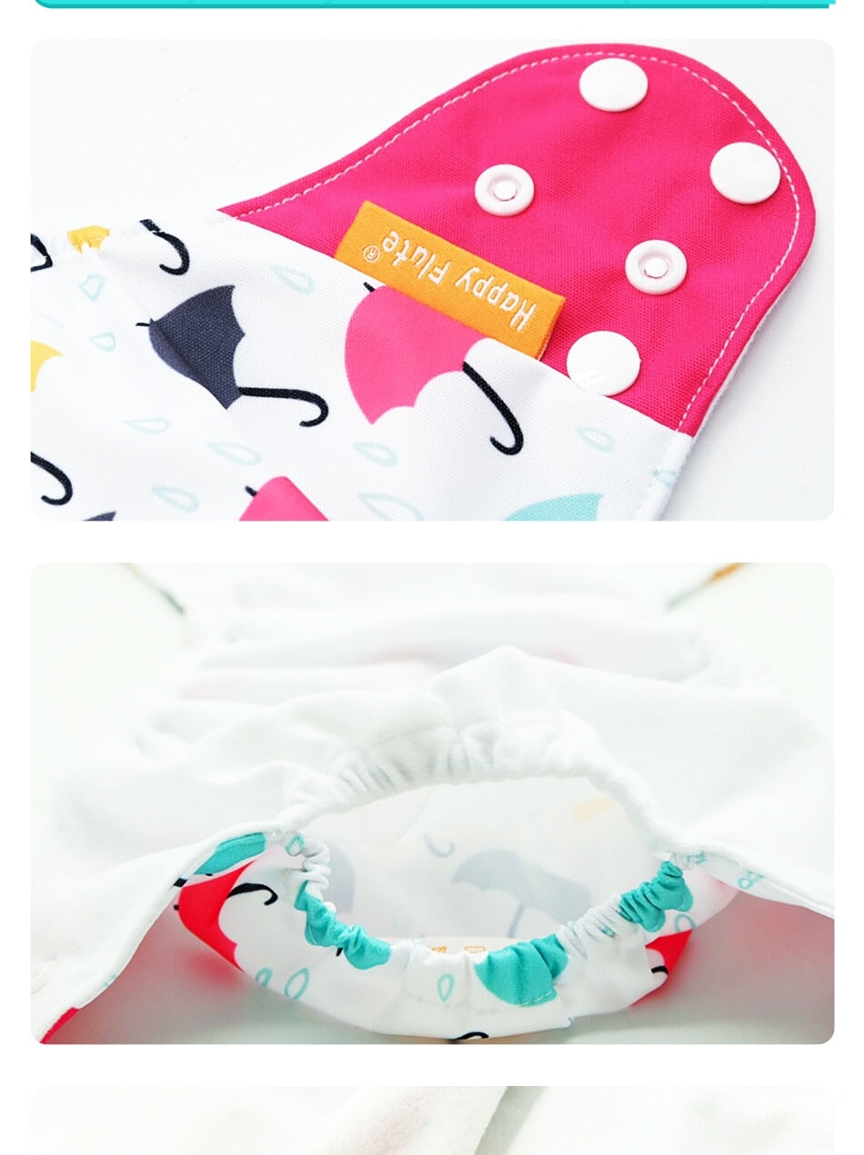 Reusable Cloth Nappies & Inserts x8 Set Cloth Diaper Best Nappy Bags 