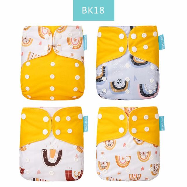 Reusable Cloth Nappies x4 Set Cloth Diaper Best Nappy Bags 