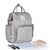 Side Pocket Style Waterproof Nappy Backpack Diaper Bags Best Nappy Bags Grey 