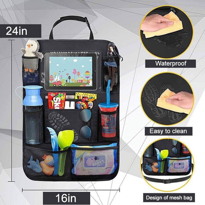 Universal Car Seat Organiser With Tablet Holder Vehicle Organizers Best Nappy Bags 