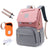 Waterproof Nappy Bag Backpack With Bottle Warmer! Diaper Bags Best Nappy Bags Grey & Pink 