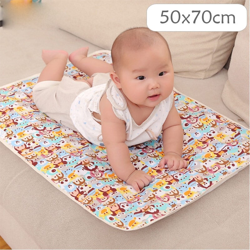 Waterproof Washable Baby Changing Mats Changing Pads &amp; Covers BestNappyBags 50x70cm Animal Head 