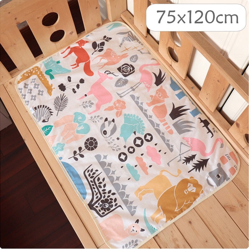 Waterproof Washable Baby Changing Mats Changing Pads &amp; Covers BestNappyBags 75x120cm Zoo 