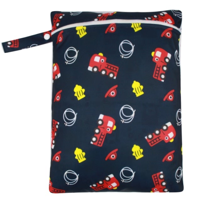 Waterproof Wet Nappies Bag Diaper Bags Best Nappy Bags Firetruck 